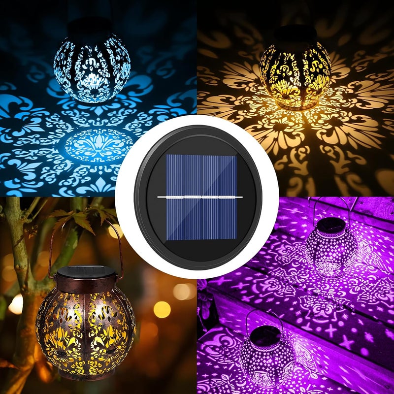 HELESIN Replacement Solar Light Parts 2 Mode 2 Pack Warmwhite and RGB Color-Changing ,Solar Lights Replacement Top, Inserts for Lanterns, Waterproof DIY Outdoor Garden Patio Decor 3.53inch - Image 5